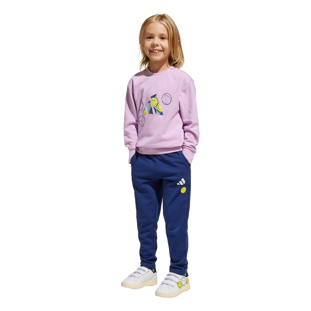 Foto 3 pulgar | Conjunto Joggers Adidas X Smileyworld Niños Adidas Violeta Niños