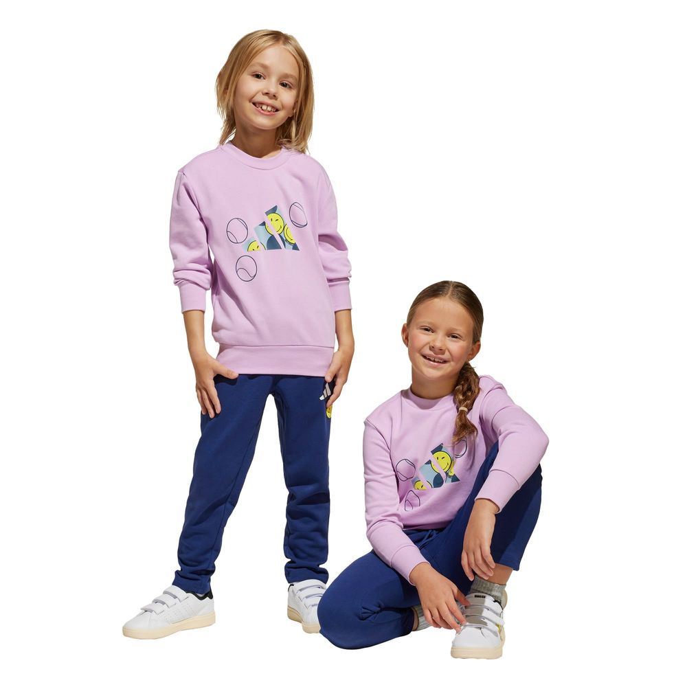 Foto 4 pulgar | Conjunto Joggers Adidas X Smileyworld Niños Adidas Violeta Niños