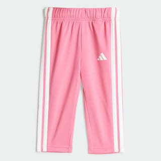 Foto 6 | Conjunto Deportivo Seasonal Essentials Tiberio 3 Franjas Tricot Kids Adidas Rosa Niños