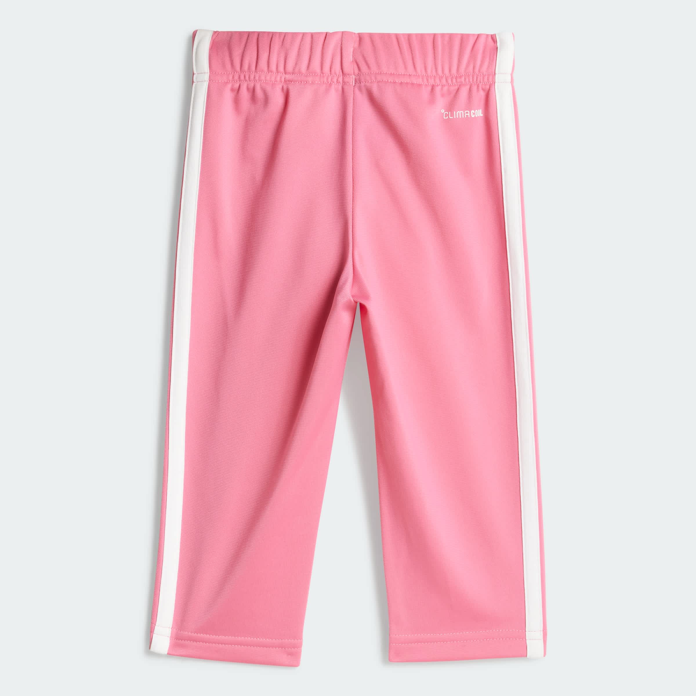 Foto 8 pulgar | Conjunto Deportivo Seasonal Essentials Tiberio 3 Franjas Tricot Kids Adidas Rosa Niños