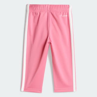 Foto 7 | Conjunto Deportivo Seasonal Essentials Tiberio 3 Franjas Tricot Kids Adidas Rosa Niños