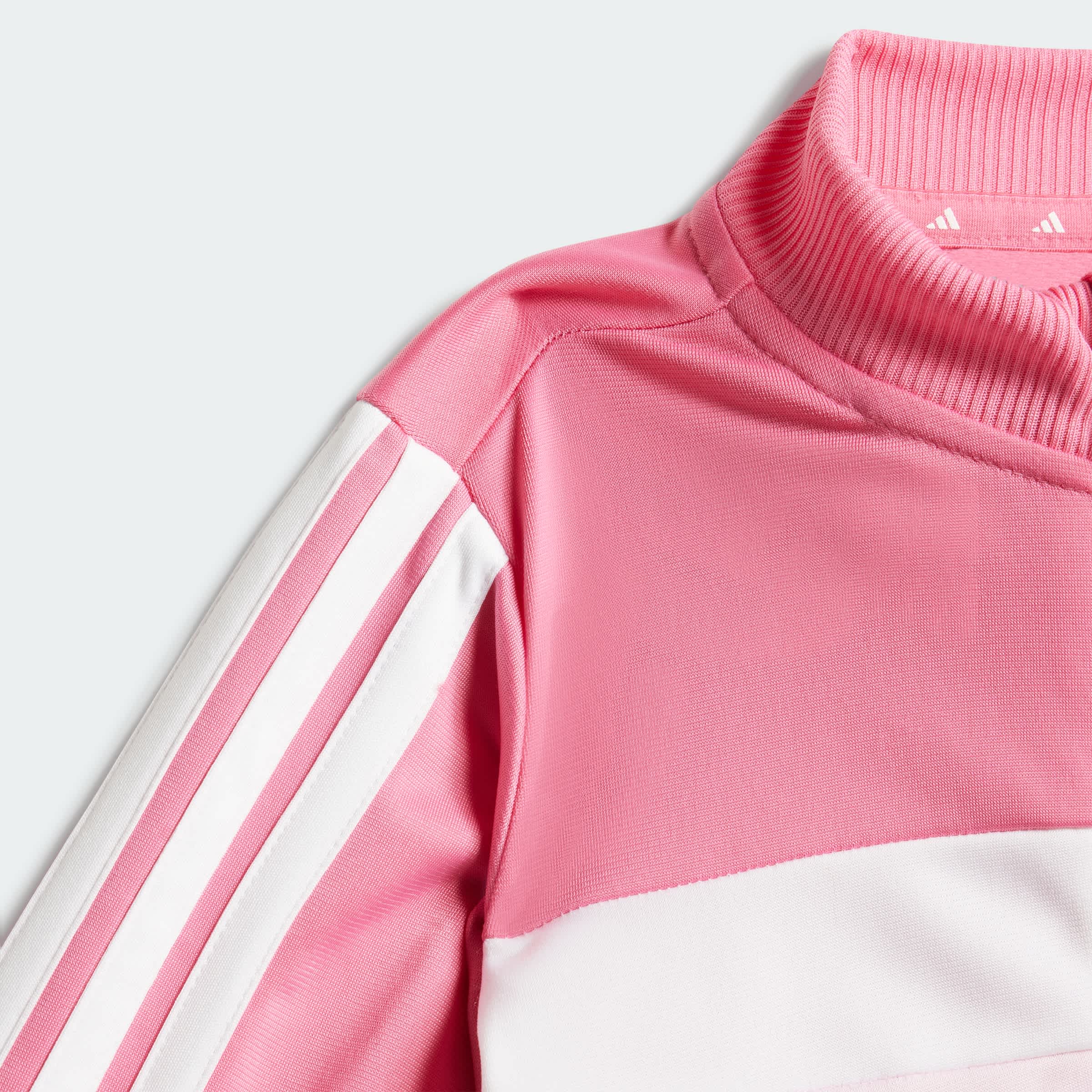 Foto 9 pulgar | Conjunto Deportivo Seasonal Essentials Tiberio 3 Franjas Tricot Kids Adidas Rosa Niños