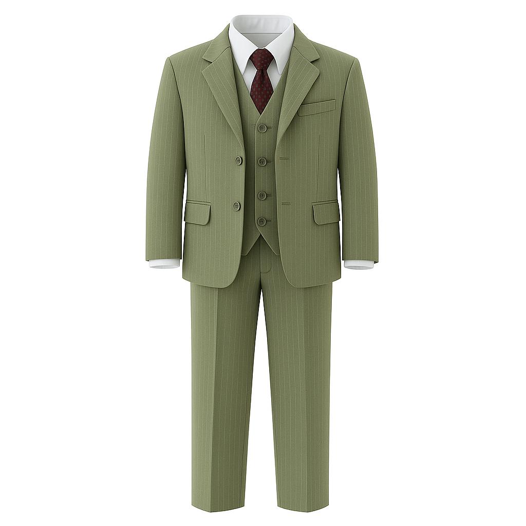 Foto 1 | Traje Para Niño Chicos Olé 2900 Verde Olivo Rayado