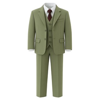 Foto 1 | Traje Para Niño Chicos Olé 2900 Verde Olivo Rayado