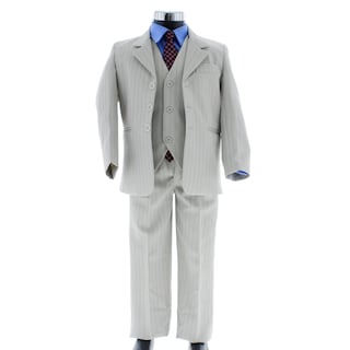 Foto 3 | Traje Para Niño Chicos Olé 2892 Beige Claro Rayas Finas