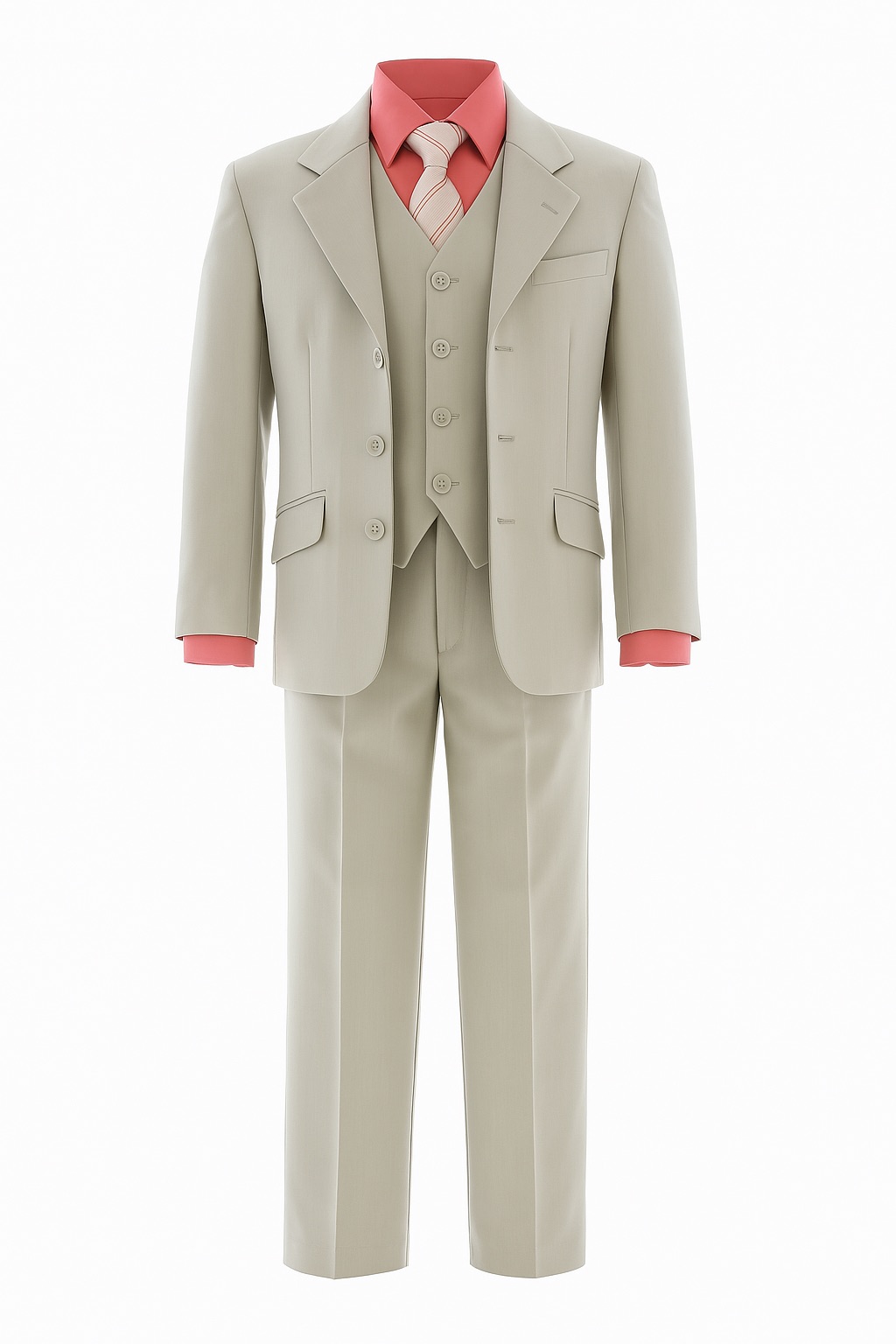 Foto 2 pulgar | Traje Para Niño Chicos Olé 2899 Beige Formal