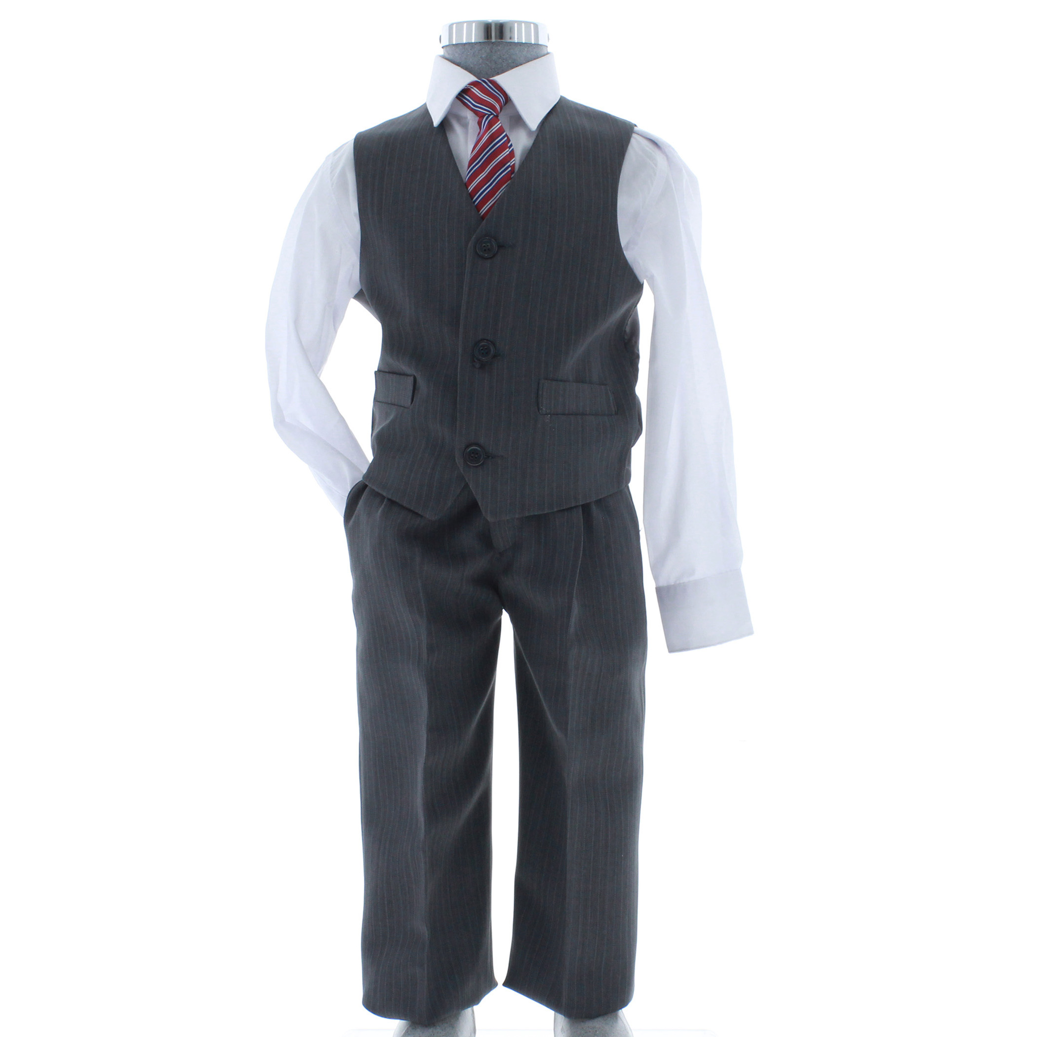 Foto 5 pulgar | Traje Para Niño Chicos Olé 2894 Gris Formal