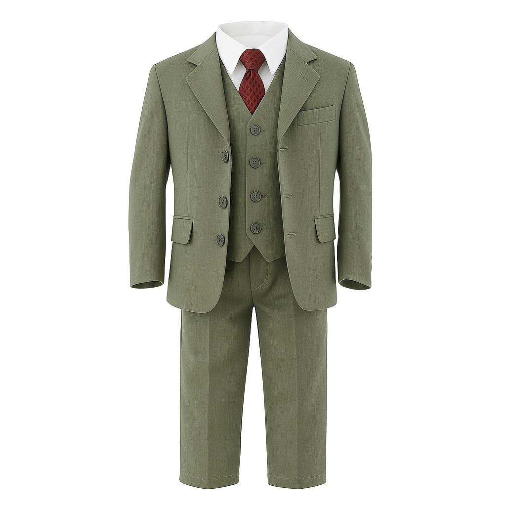 Foto 2 pulgar | Traje Para Niño Chicos Olé 2893 Verde Formal