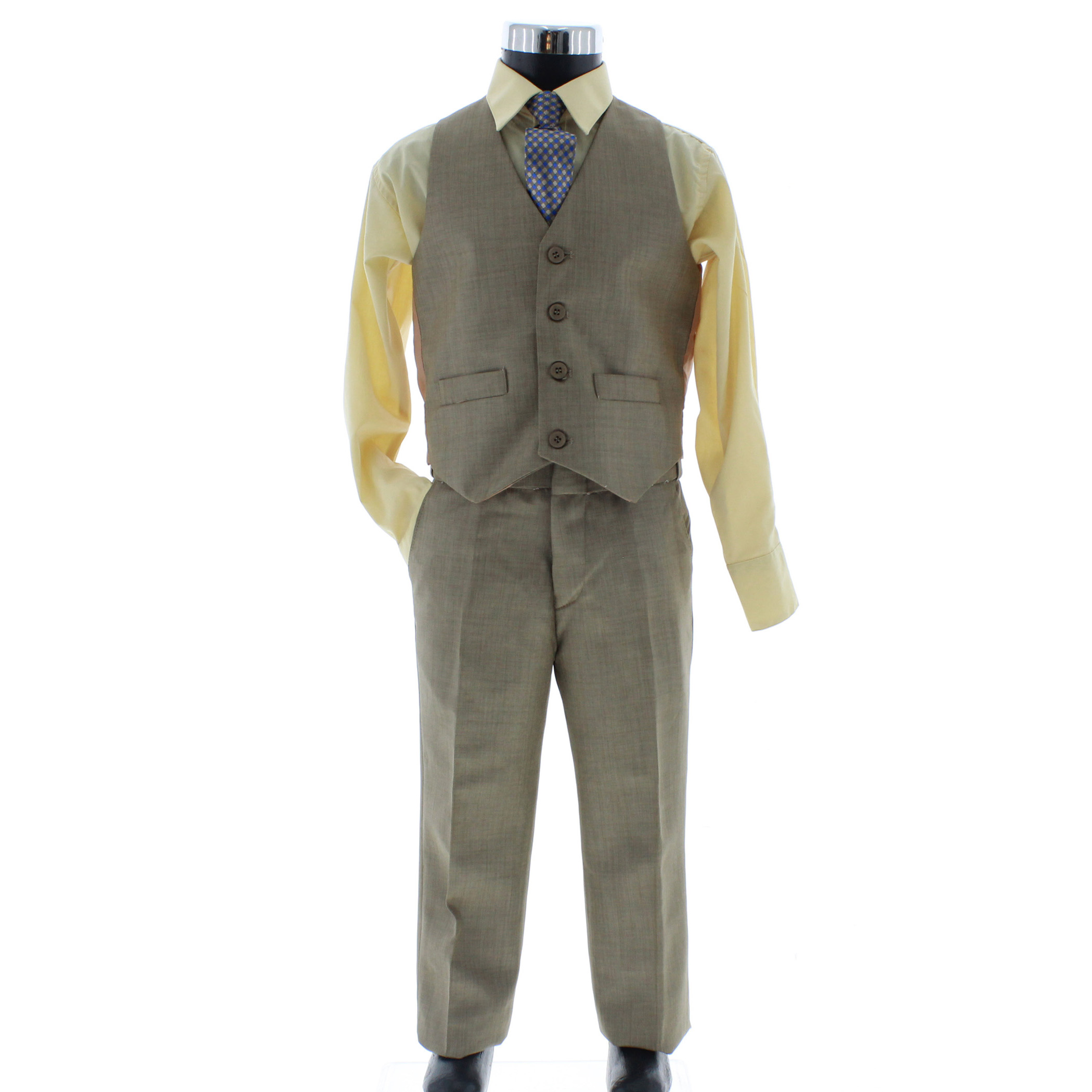 Foto 5 pulgar | Traje Para Niño Chicos Olé 2913 Café Formal