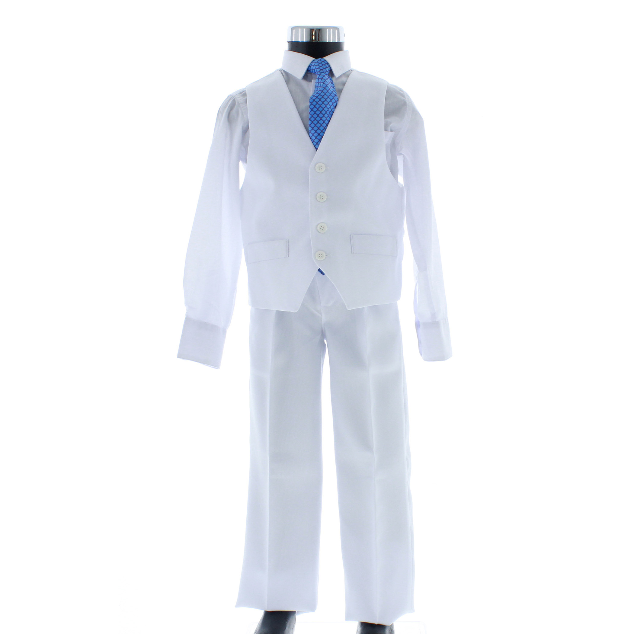 Foto 4 pulgar | Traje Para Niño Chicos Olé 2377 Blanco Formal