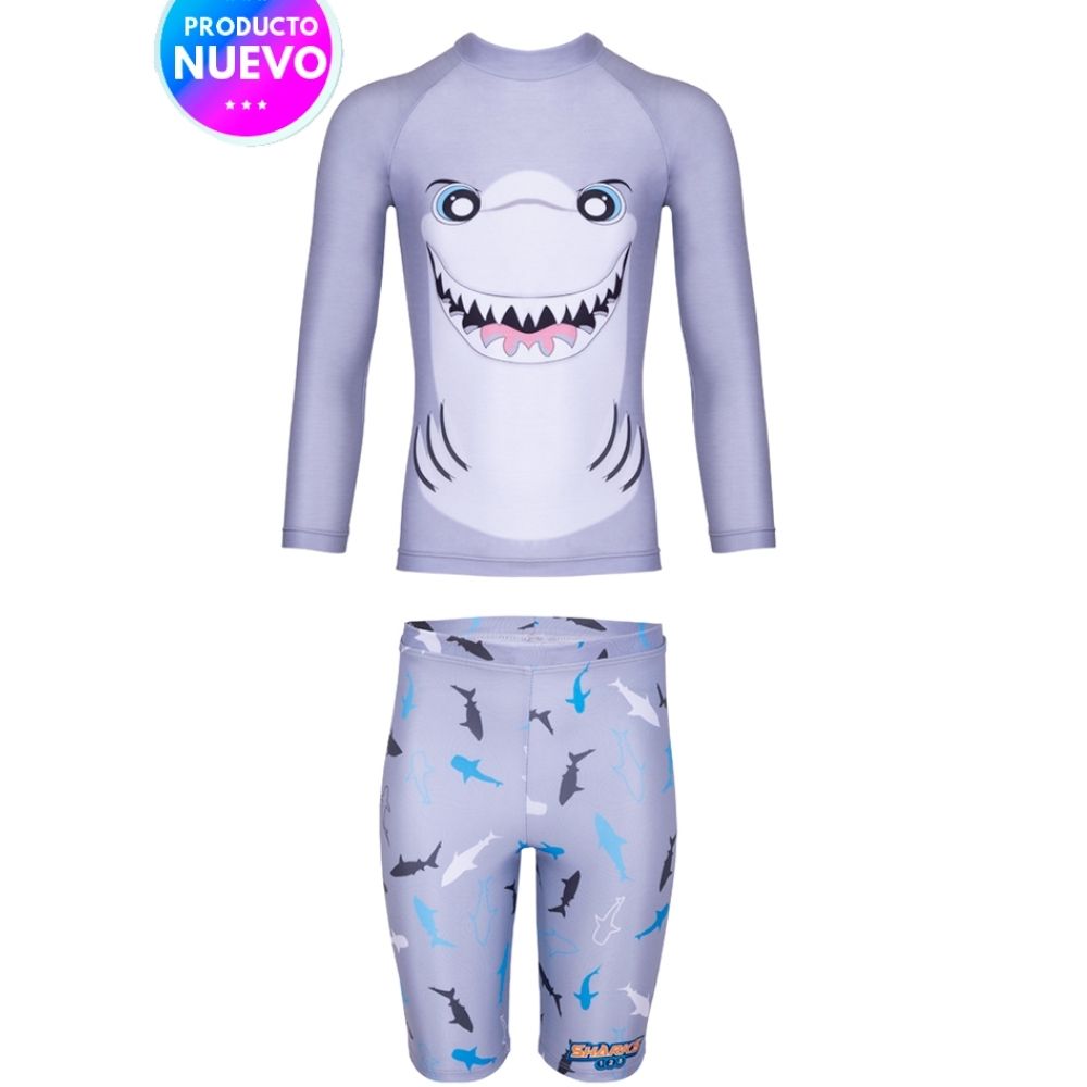 Foto 2 pulgar | Traje De Baño Wetsuit Sharkie Deluxe Talla 12