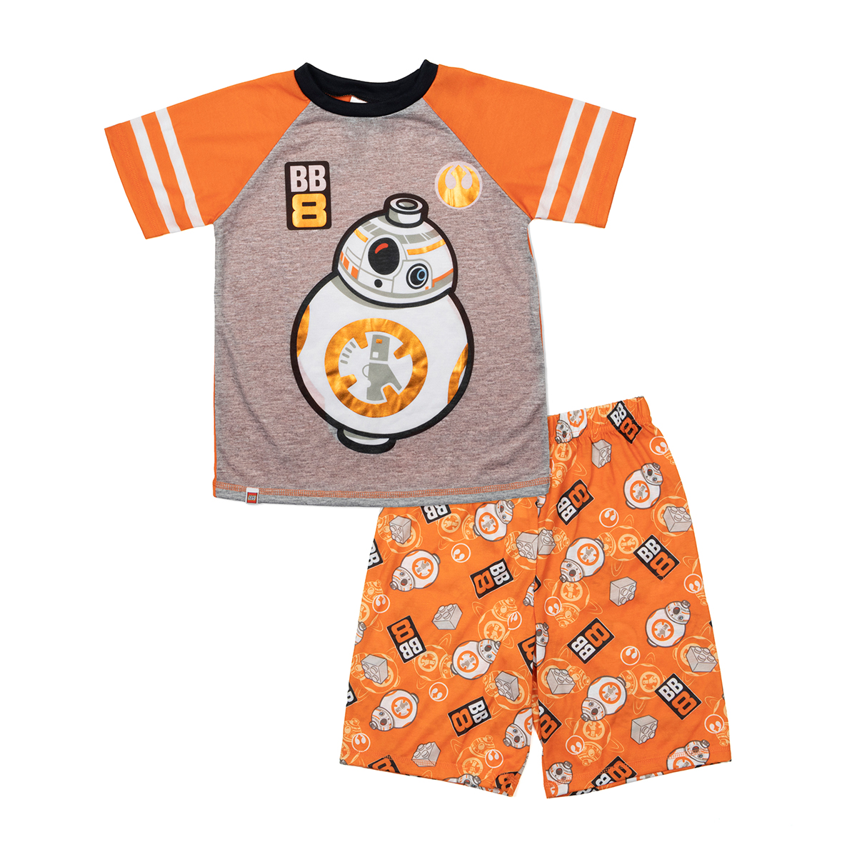 Foto 2 pulgar | Pijama Lego Star Wars BB-8 color Naranja para Niño 2 Piezas