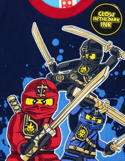 Foto 3 | Pijama Lego Ninjago Spinjitzu color Rojo y Azul para Niño