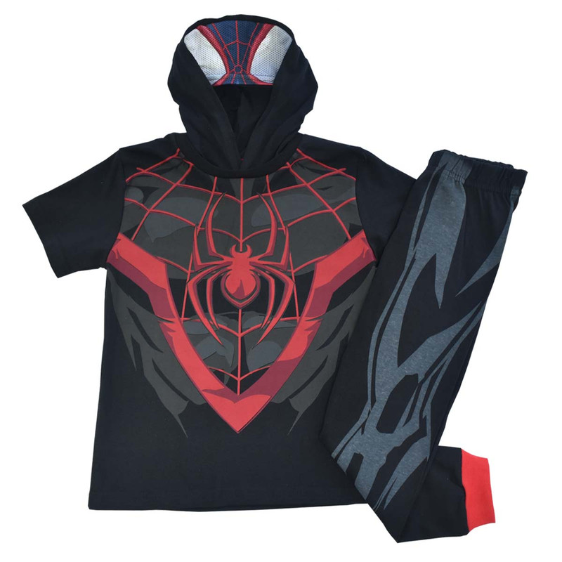 Foto 2 pulgar | Pijama Miles Morales Carsatoons 2pjaz15 color Negro