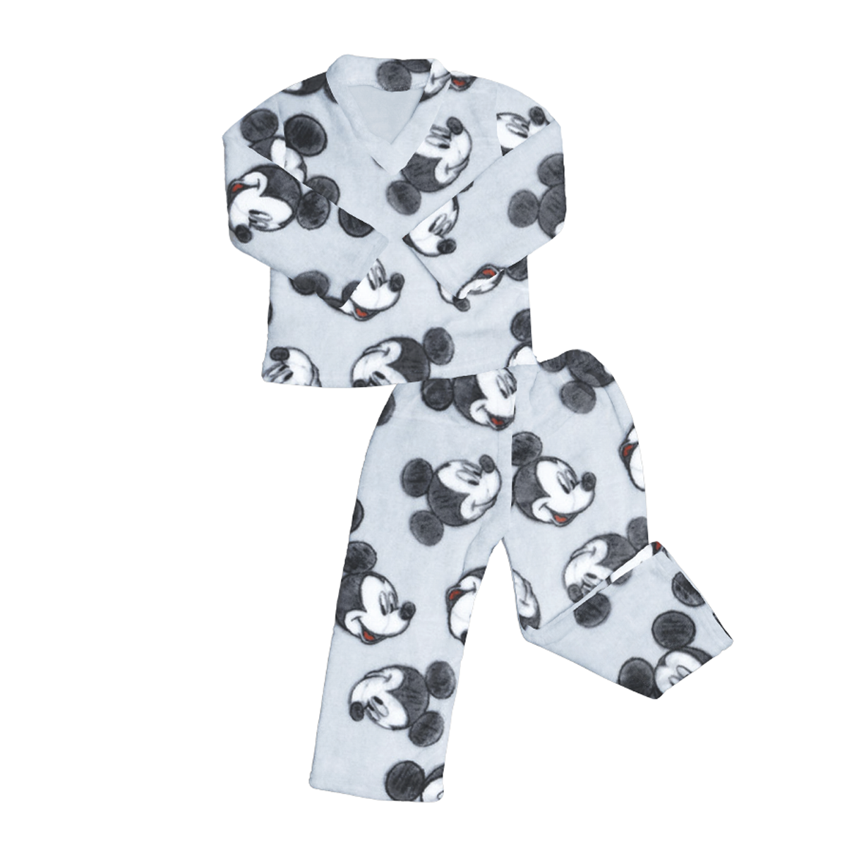 Foto 2 pulgar | Pijama Supersoft TESSO HOME Classic Mickey color Gris 2 Piezas