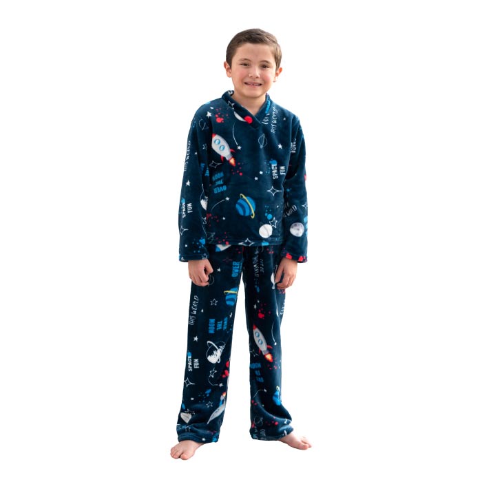Foto 3 pulgar | Pijama Tesso Home Galaxy color Azul 2 Piezas