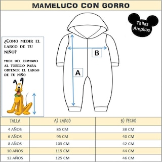 Foto 5 | Mameluco con Gorro Bordados Disney Azul