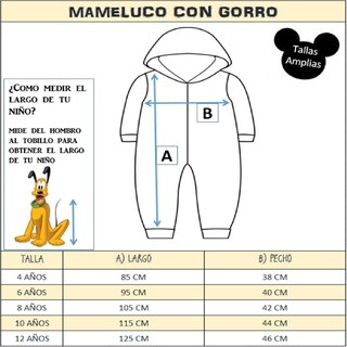 Foto 6 | Mameluco Con Gorro Bordados Disney Para Niño Color Rojo