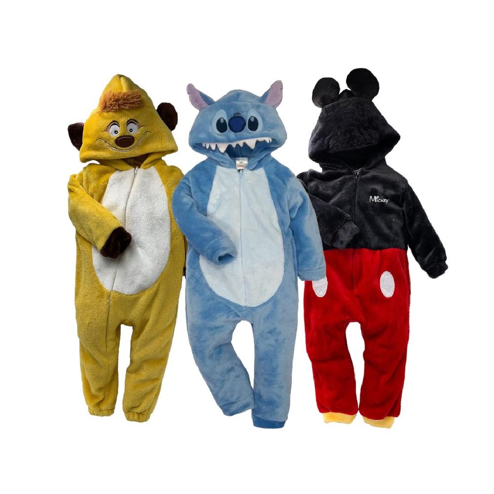 Kit 3 Mamelucos Disney Timon Stich y Mickey