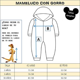 Foto 4 | Mameluco Disney MP9447 Marrón con Gorro Bordado sin Pie
