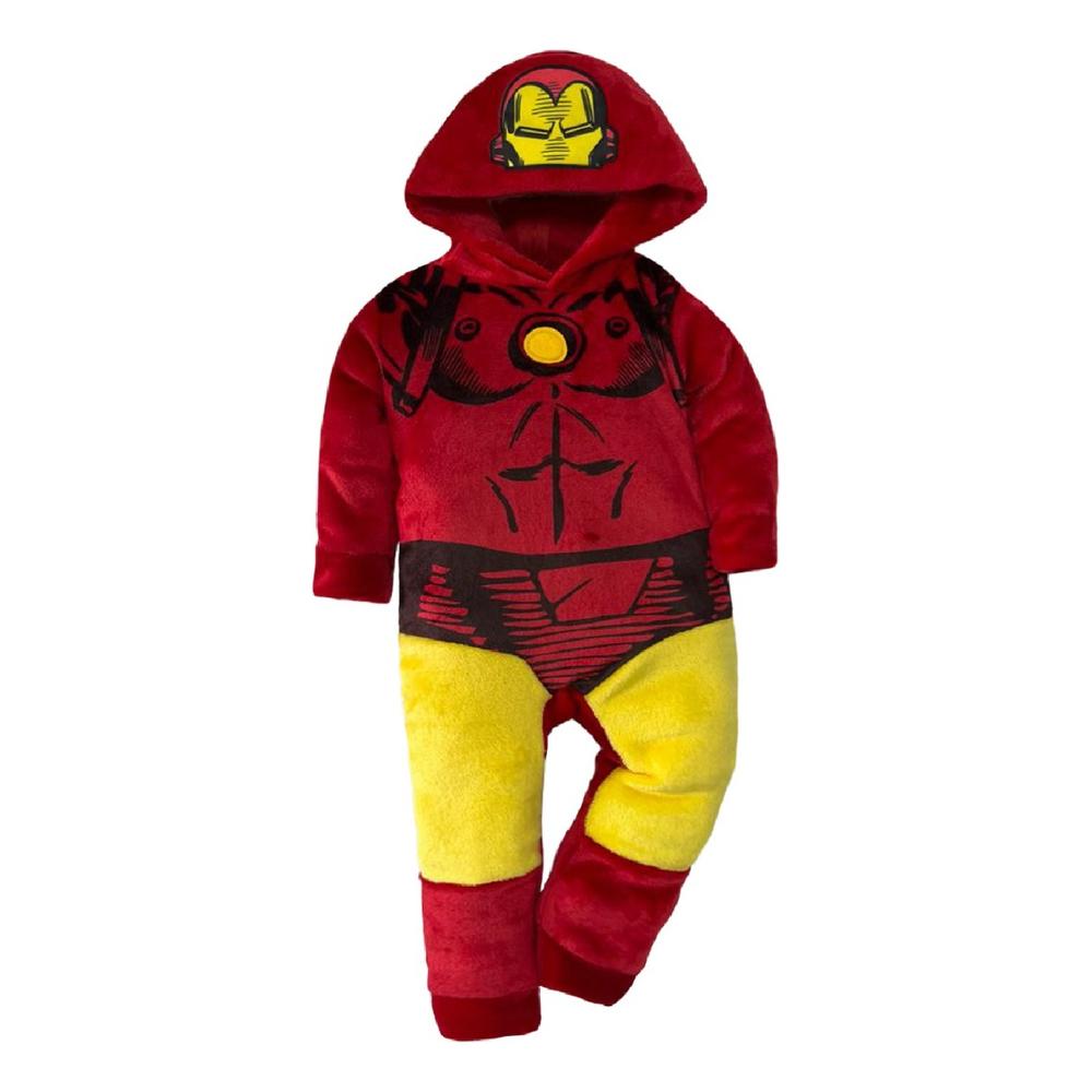Foto 2 pulgar | Mameluco con Gorro Bordado Marvel Ironman Rojo para Niño
