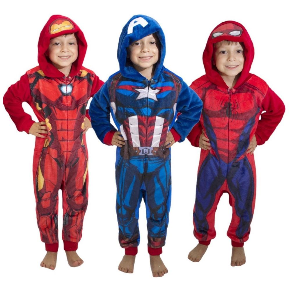 Kit 3 Mamelucos Marvel Spider-Man + Capitán América + Iro-man Rojo