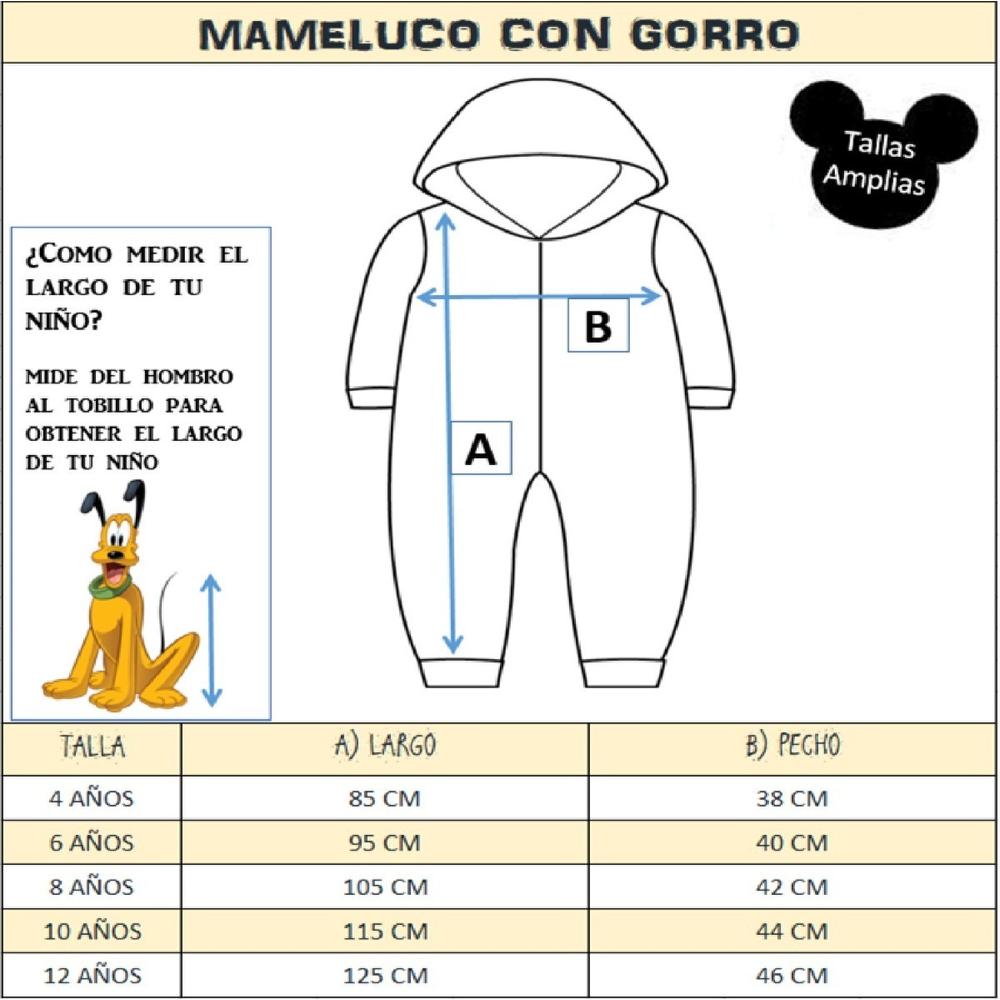 Foto 5 pulgar | Mameluco con Gorro Bordado Disney Mickey Mouse para Niño