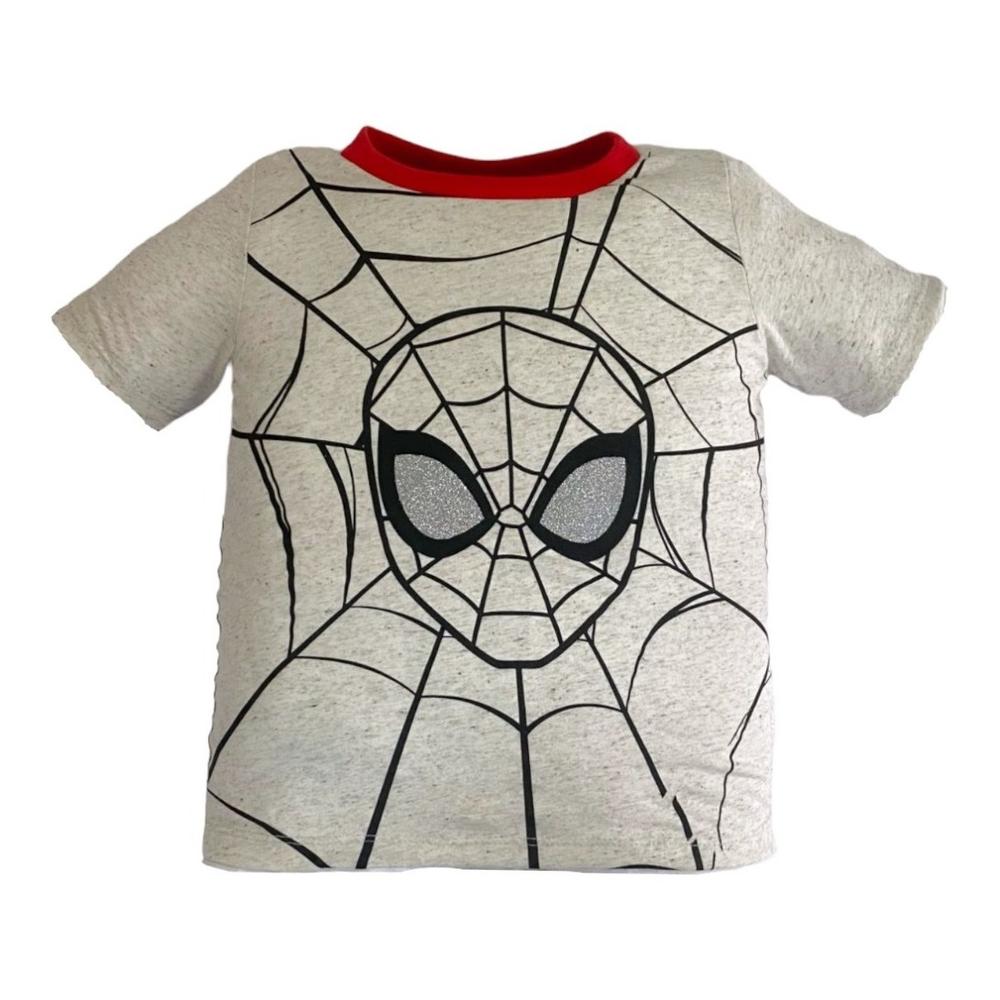 Foto 3 pulgar | Pijama Algodón Pantalón Y Playera Marvel Spiderman Gris