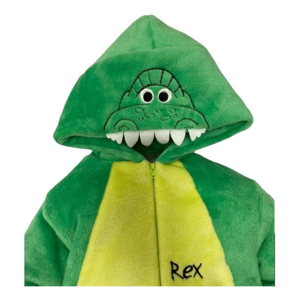 Foto 4 pulgar | Mameluco Disney D1438-16 Rex Verde con Gorro Bordados