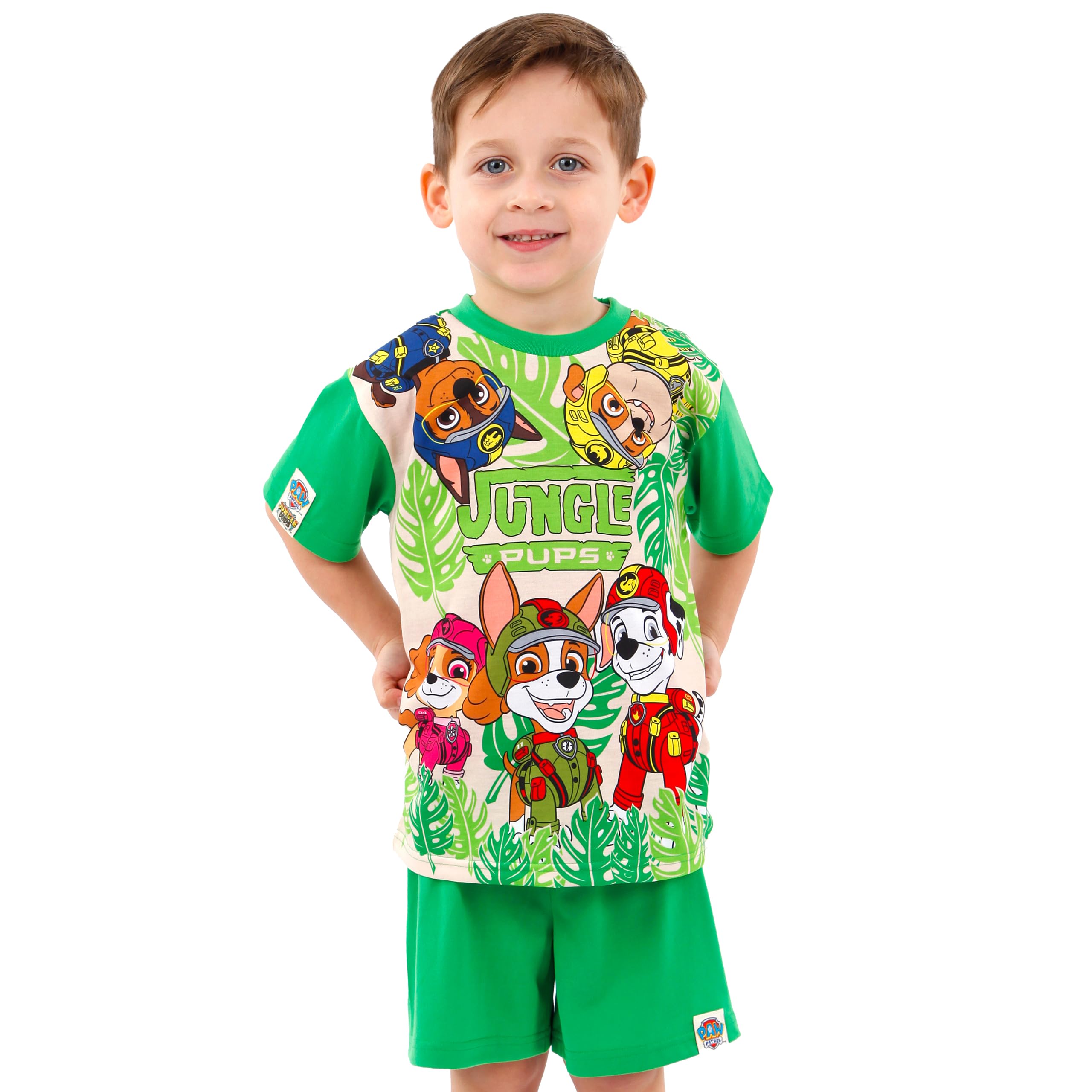 Foto 3 pulgar | Pijama Paw Patrol Jungle Pups Para Niños, Verde Verano, 2t - Venta Internacional.