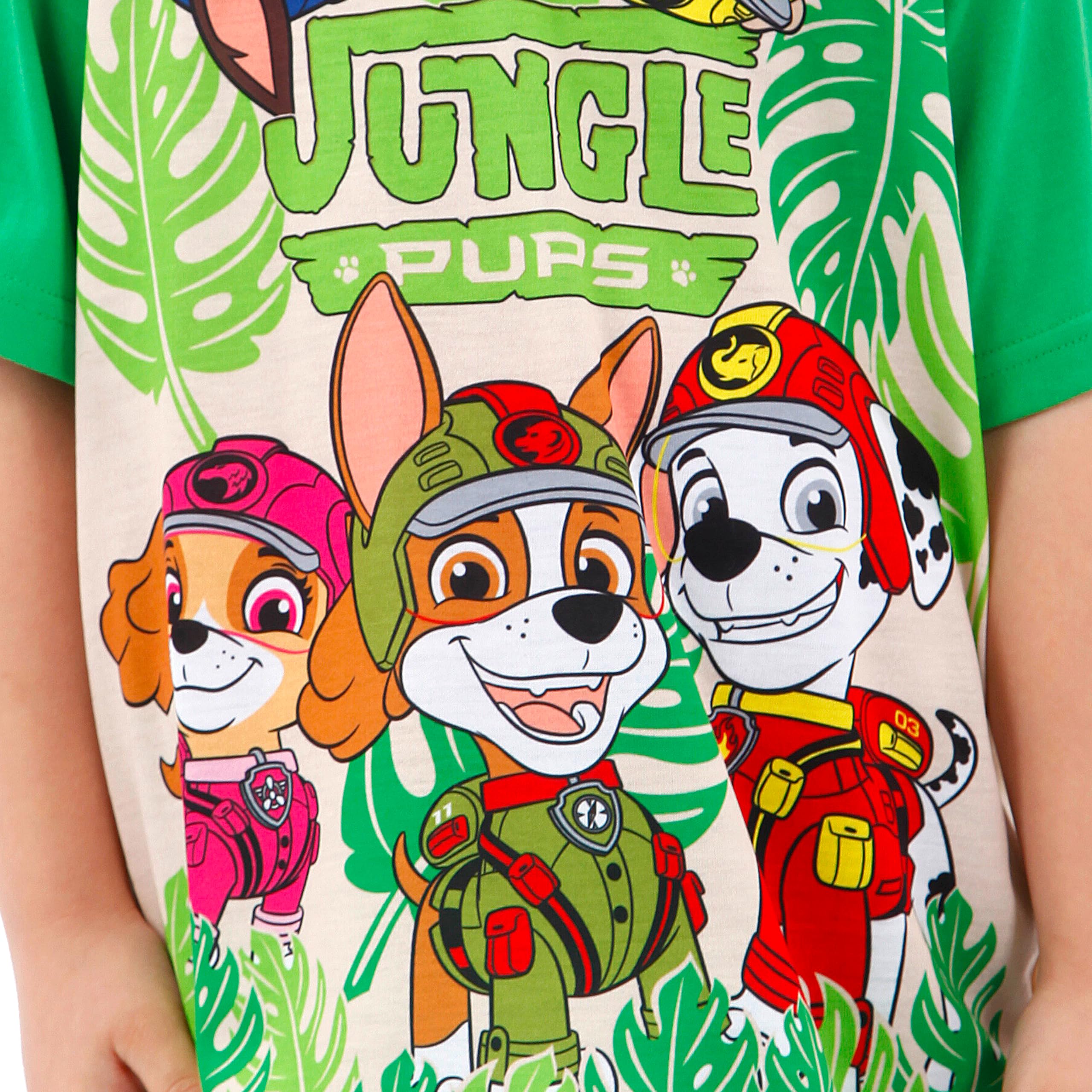 Foto 5 pulgar | Pijama Paw Patrol Jungle Pups Para Niños, Verde Verano, 2t - Venta Internacional.