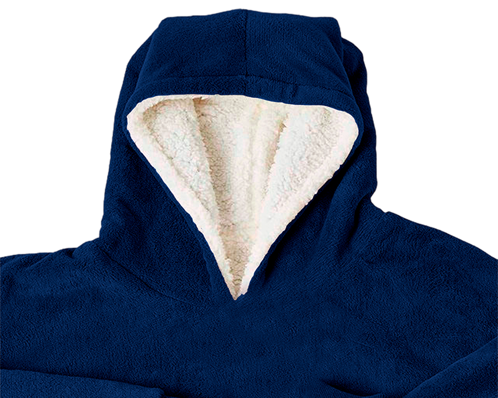 Foto 3 | Sudadera Cobija Infantil Unitalla, Térmica Con Capucha Con Borrega Y Mangas Y Bolsillo Azul Marino Bluelander