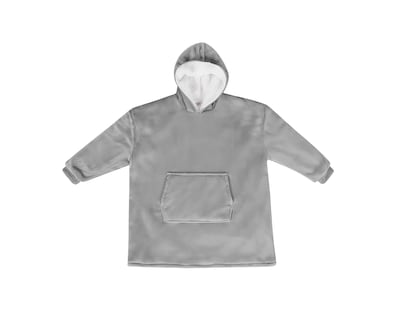 Foto 2 | Sudadera Cobija Infantil Unitalla, Térmica Con Capucha Con Borrega Y Mangas Y Bolsillo Gris Bluelander