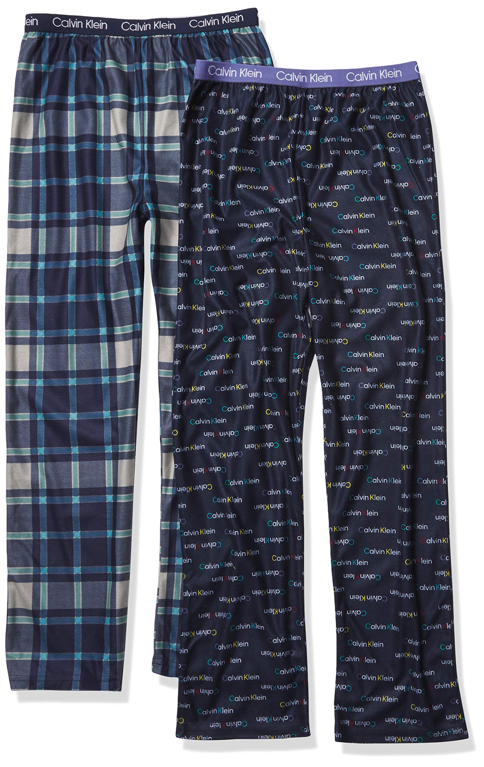 Foto 2 pulgar | Pijama Calvin Klein Micropantalones Supersuaves Cepillados Para Niños, X2 - Venta Internacional.