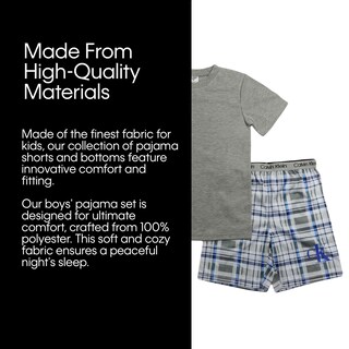 Foto 5 | Conjunto De Pijama Calvin Klein Para Niños, Color Negro Con Iris Y Mármol, Talla Grande - Venta Internacional.