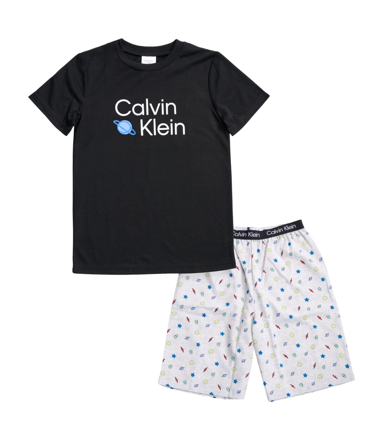 Foto 2 pulgar | Conjunto De Pijama Calvin Klein Para Niños, Color Negro, Talla Icons, Talla Grande, Poliéster - Venta Internacional.