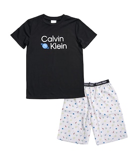 Foto 1 | Conjunto De Pijama Calvin Klein Para Niños, Color Negro, Talla Icons, Talla Grande, Poliéster - Venta Internacional.
