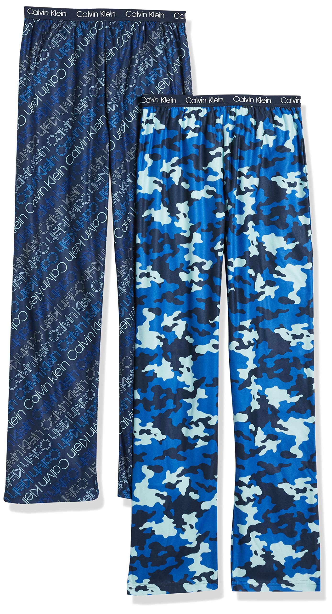 Foto 2 pulgar | Pijama Calvin Klein Micropantalones Supersuaves Cepillados Para Niños, X2 - Venta Internacional.