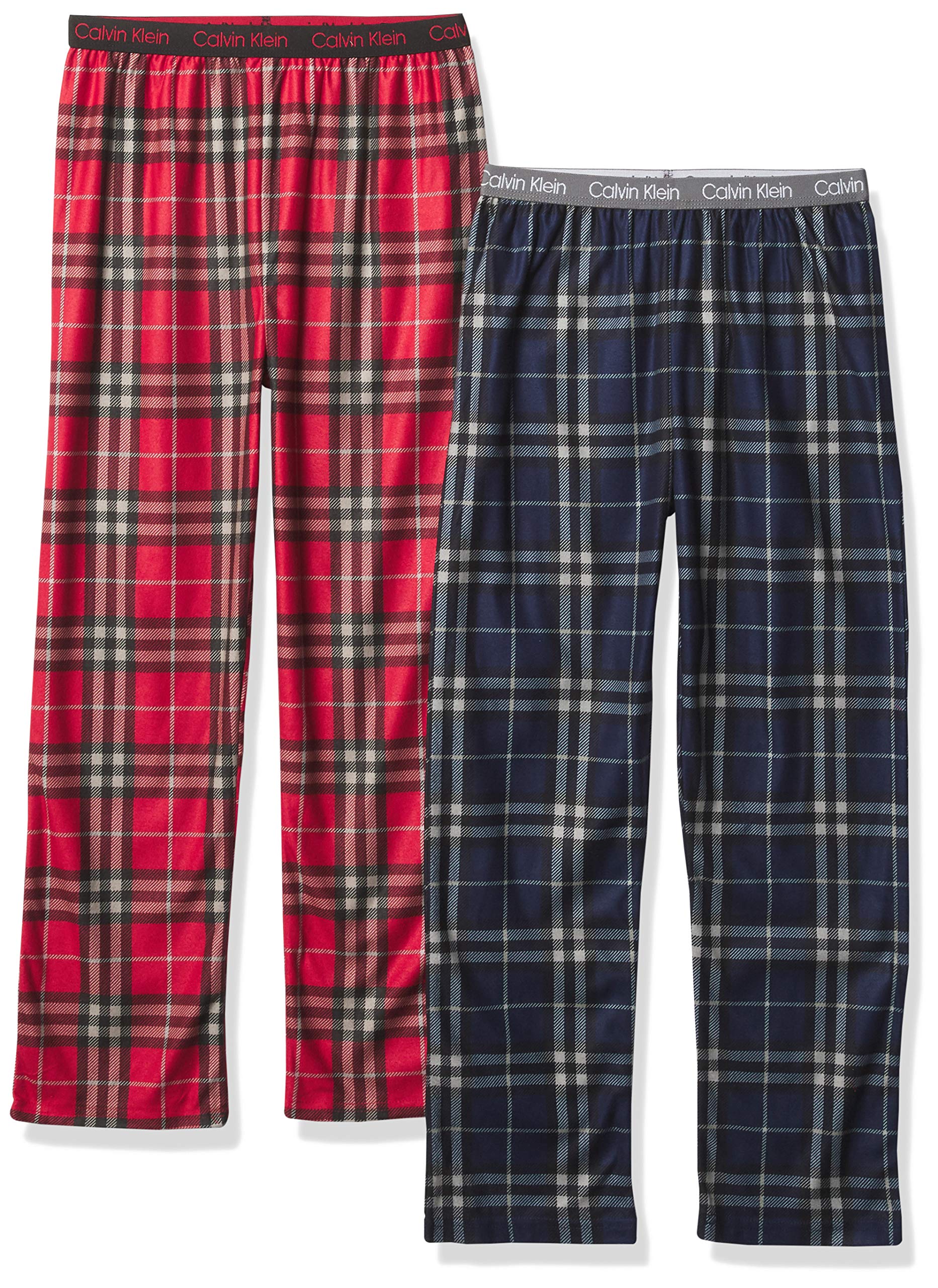 Pantalones de Pijama Calvin Klein Supersuaves Rojo y Azul Marino 2 piezas para Niños - Venta Internacional