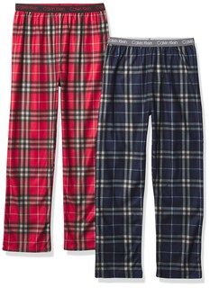 Foto 1 | Pantalones de Pijama Calvin Klein Supersuaves Rojo y Azul Marino 2 piezas para Niños - Venta Internacional