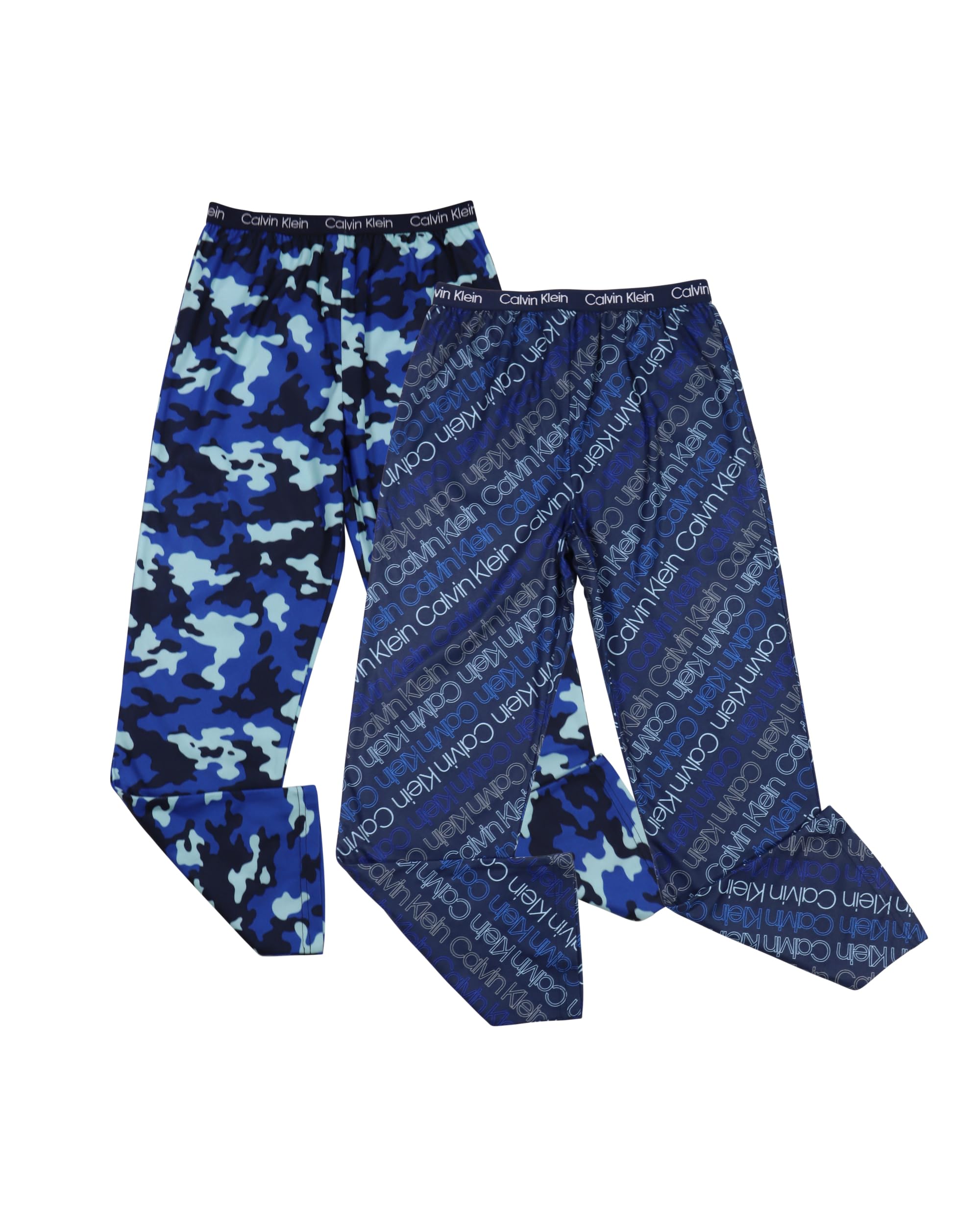Foto 2 pulgar | Pantalones De Pijama Calvin Klein Para Niños Supersuaves, Paquete De 2, Azul, Talla L - Venta Internacional.