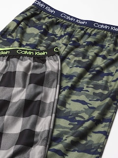 Foto 2 | Pantalones de Pijama Calvin Klein Supersuaves Verde y Negro para Niños 2 piezas - Venta Internacional