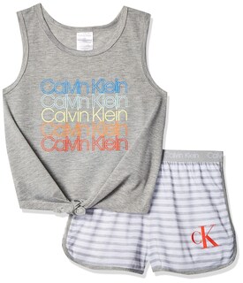 Foto 1 | Conjunto de Pijama Calvin Klein Poliéster Gris para Niñas - Venta Internacional