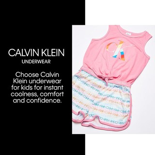 Foto 3 | Conjunto de Pijama Calvin Klein Poliéster Gris para Niñas - Venta Internacional