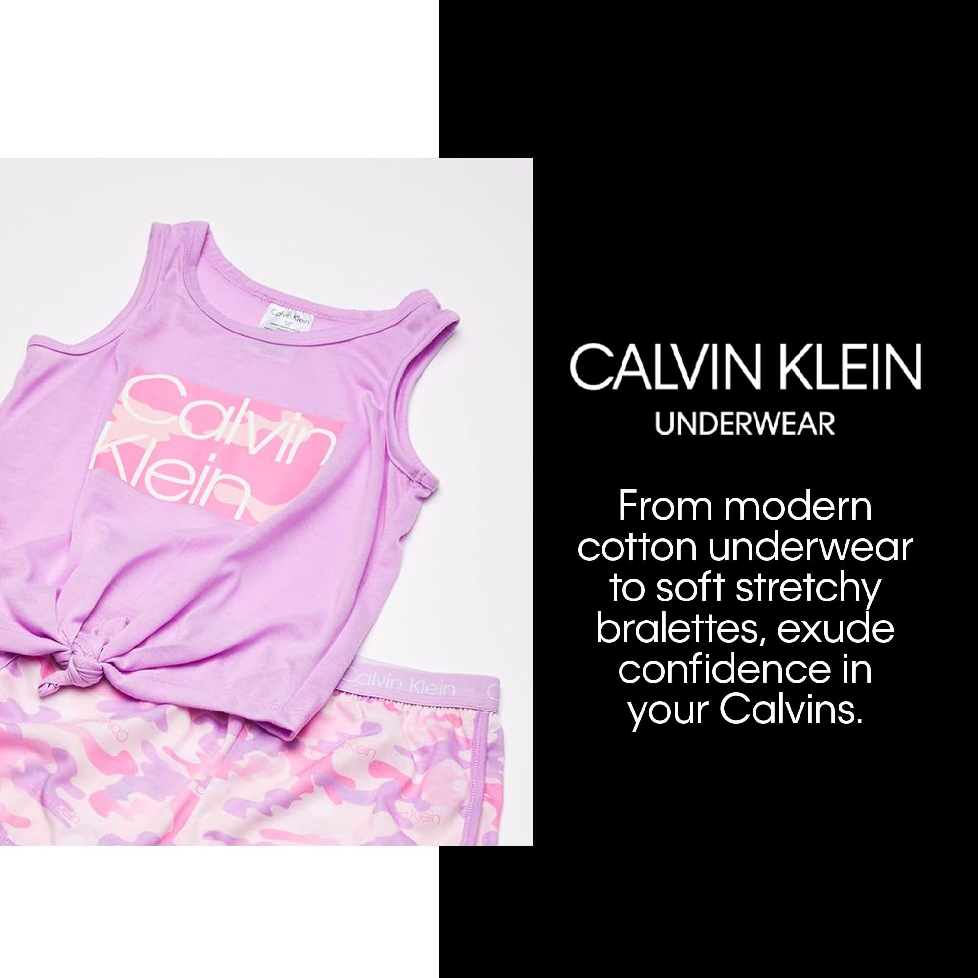 Foto 4 | Conjunto de Pijama Calvin Klein Poliéster Gris para Niñas - Venta Internacional