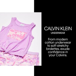 Foto 4 | Conjunto de Pijama Calvin Klein Poliéster Gris para Niñas - Venta Internacional