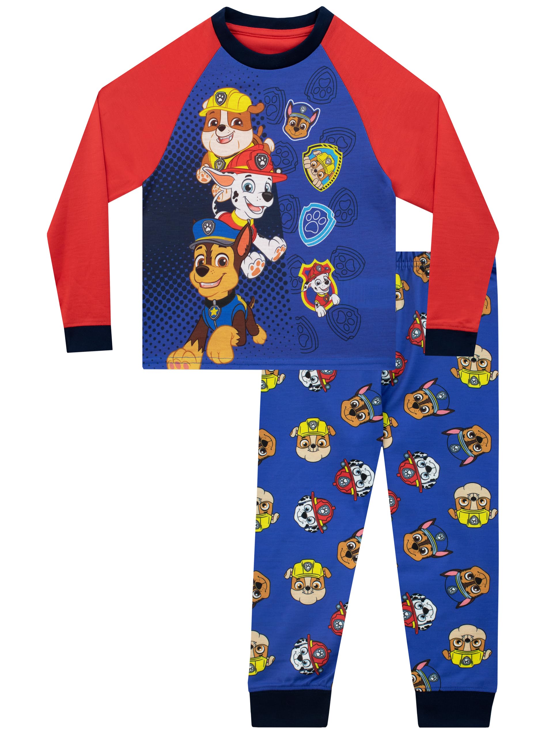 Conjunto De Pijama Paw Patrol Rubble, Marshall, Chase Boys, Talla 4 - Venta Internacional.