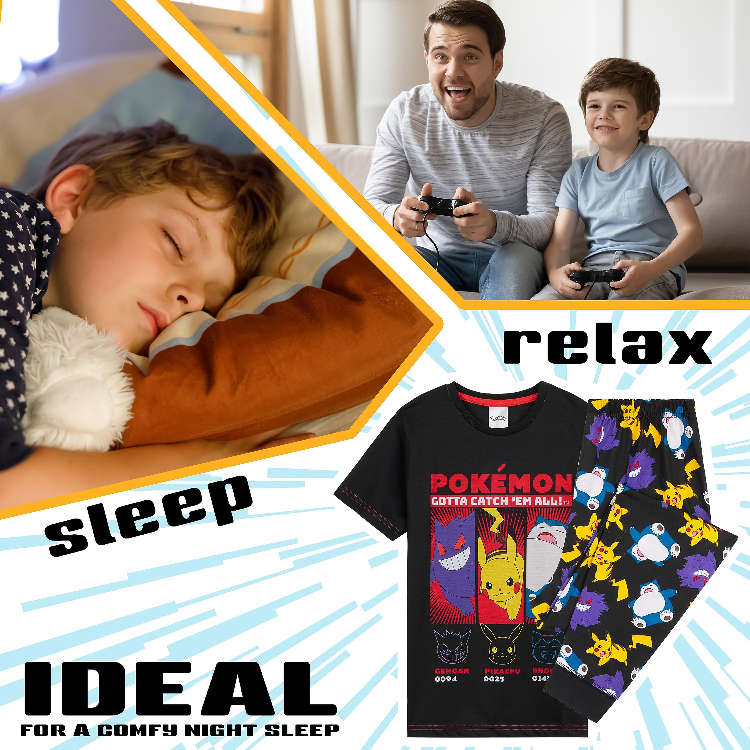 Foto 6 pulgar | Conjunto De Pijama Pokémon Para Niños, Ropa De Salón, Pantalones Largos - Venta Internacional.