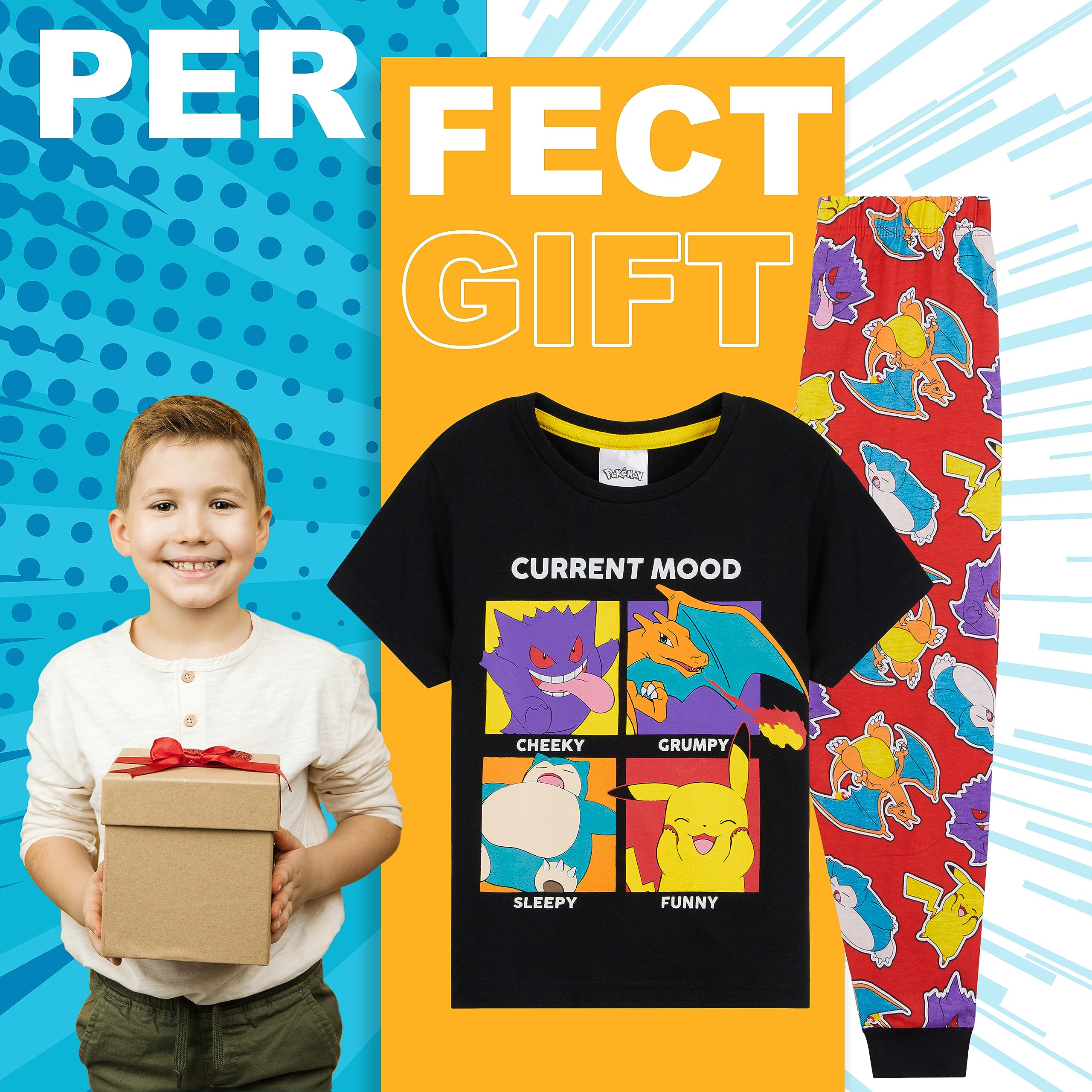 Foto 4 pulgar | Conjunto De Pijama Pokémon Boys Lounge Wear 9-10 Años, Poliéster - Venta Internacional.