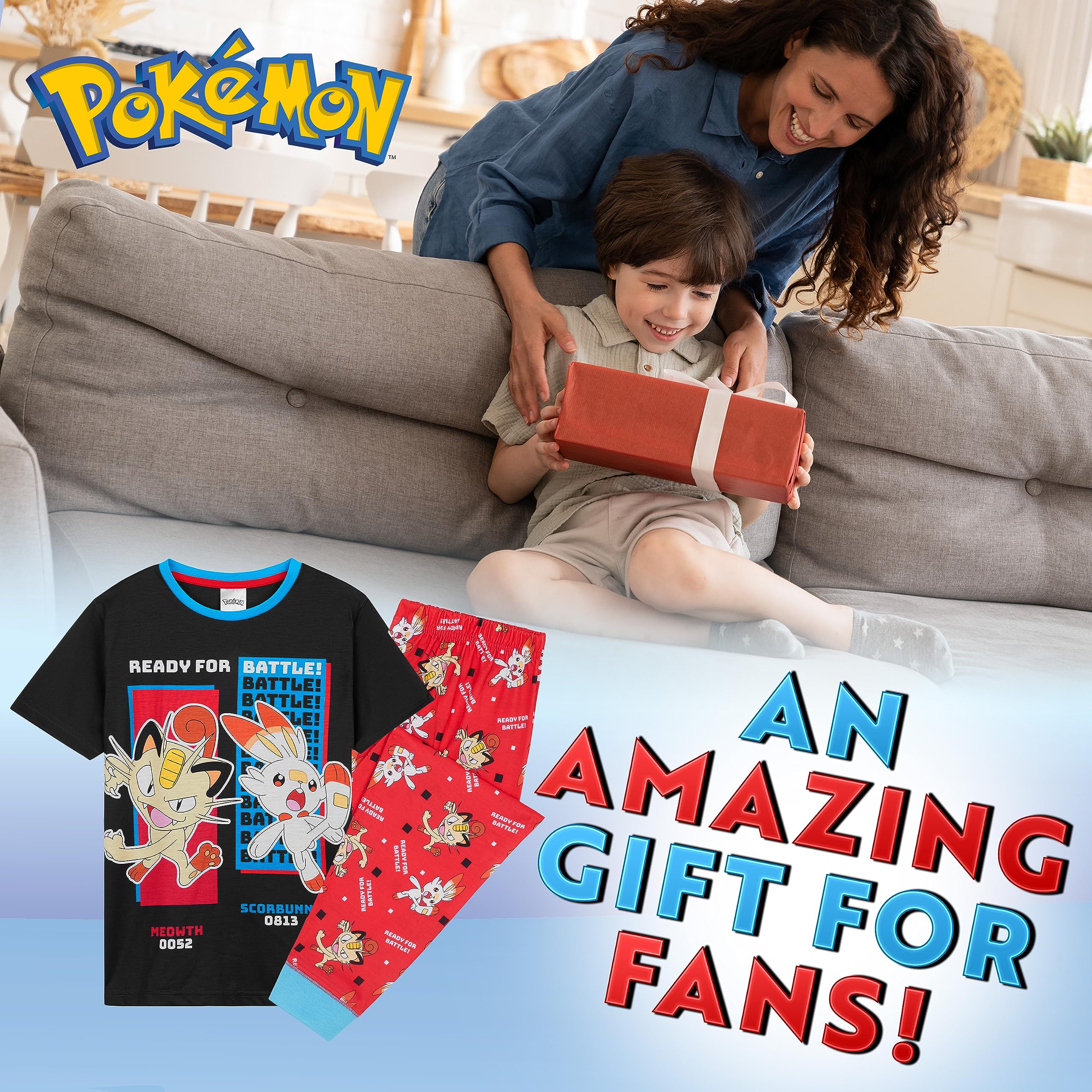 Foto 2 | Conjunto De Pijama Pokémon Boys Lounge Wear, Camiseta Y Pantalones Largos Para Niños De 13 A 14 Años - Venta Inter
